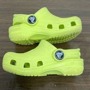 Neon Green Toddler Classic Clog